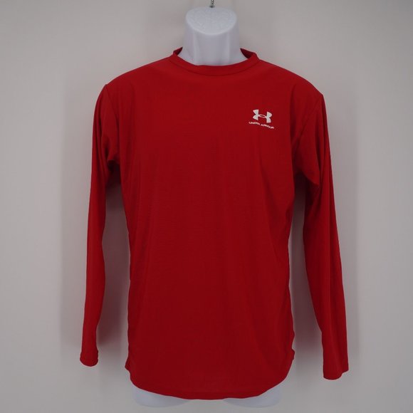 Under Armour Tops - Under Armour Mens Red Long Sleeve Athletic Crew Neck T-shirt XXL